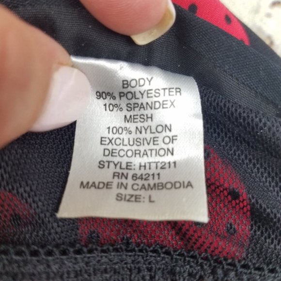 Studio Donatella Chemise Robe Set Red Black Nightgown Sexy Pajamas Polka Dot L - Picture 5 of 8